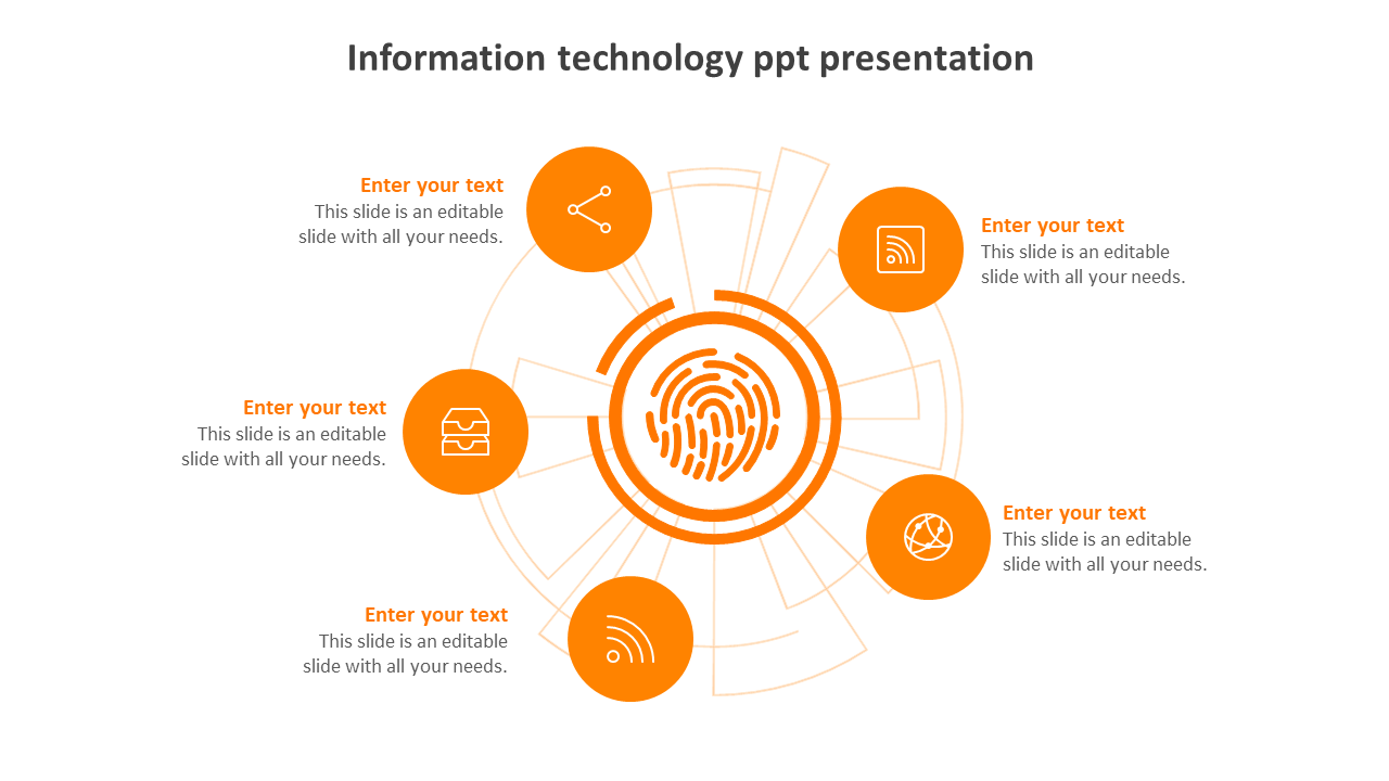 information technology ppt presentation-orange